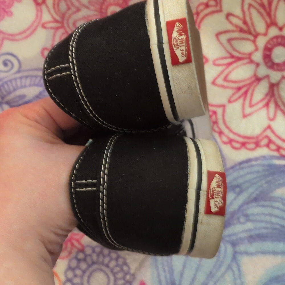 Vans Atwood Black and White Canvas Low Top Shoes Womens Size 9 - Picture 3 of 9